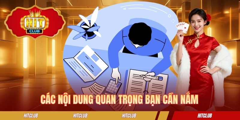 Các nội dung cần thiết bạn cần nắm