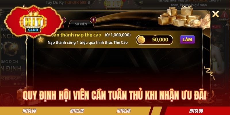 Quy định hội viên cần tuân thủ khi nhận ưu đãi