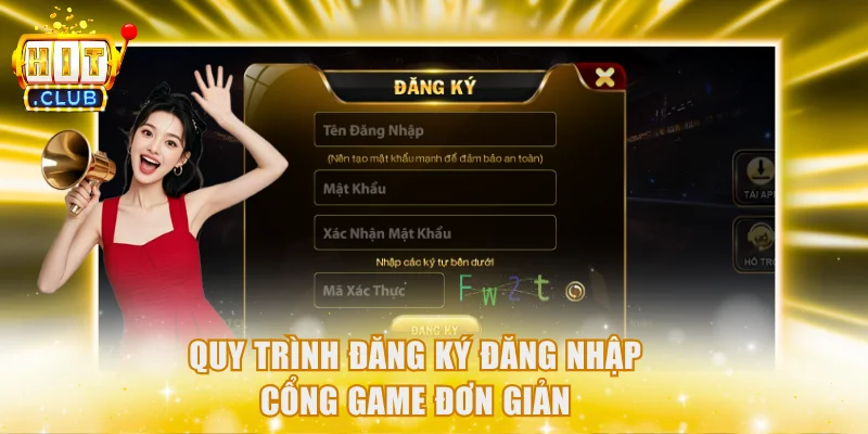 Quy trình đăng ký đăng nhập cổng game đơn giản